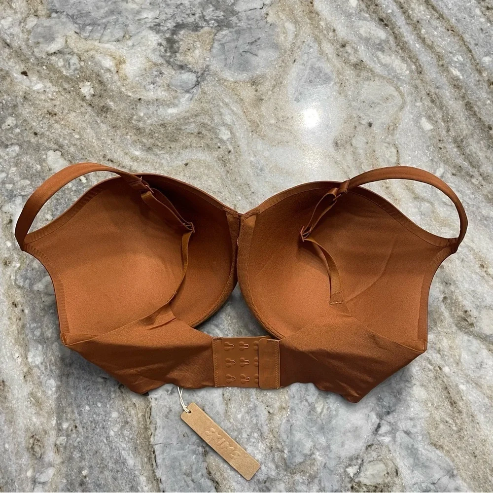 New Skims Ultimate Nipple Push Up Plunge Bra Limited Rare Bronze 34DDD - Picture 7 of 8